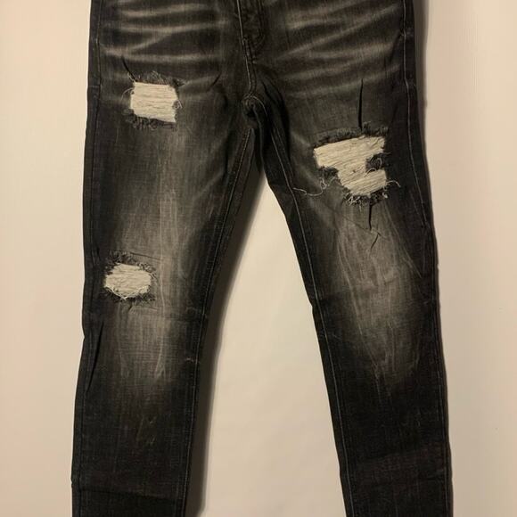 Si Tu Veux Superstack Black Mens Jeans Size 32